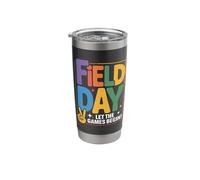 Let The Games Begin Field Day Squad Fun Yellow Stainless Steel Insulated Tumbler