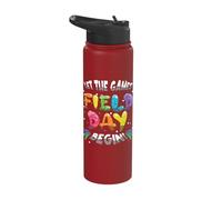 Let The Games Field Day Begin School Kids Field Day Stainless Steel Insulated Water Bottle