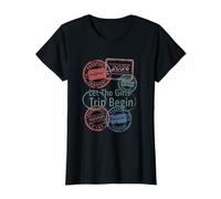 Let The Girls Trip Begin Matching 2026 Passport Stamp Time T-Shirt