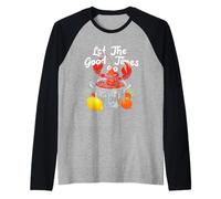 Let The-Good Times Boil Funny Crawfish Boil Mardi Gras Cajun Raglan Baseball Tee