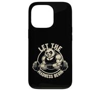 Let The Madness Begin Powerlifting Panda Bear | Funny Gym Case for iPhone 13 Pro