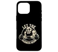 Let The Madness Begin Powerlifting Panda Bear | Funny Gym Case for iPhone 16 Pro Max