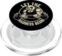 Let The Madness Begin Powerlifting Panda Bear | Funny Gym PopSockets PopGrip for MagSafe