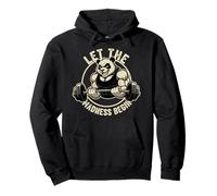 Let The Madness Begin Powerlifting Panda Bear | Funny Gym Pullover Hoodie