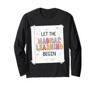 Let The Magical Learning Begin Back to School Groovy Teacher Long Sleeve T-Shirt