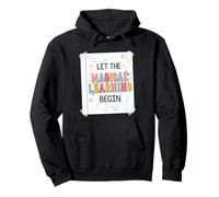 Let the magical learning begin back to school groovy teacher Pullover Hoodie