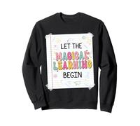 Let the magical learning begin back to school groovy teacher Sweatshirt