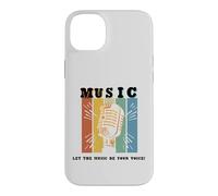 Let The Music Be Your Voice Retro Microphone Case for iPhone 14 Plus