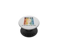 Let The Music Be Your Voice Retro Microphone PopSockets Adhesive PopGrip