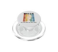 Let The Music Be Your Voice Retro Microphone PopSockets PopGrip for MagSafe