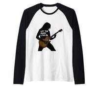 Let The Music Live On Guitar Heroes Forever Raglan Baseball Tee