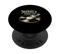 Let The Needle Guide You Vinyl Turntable Music Lover PopSockets Adhesive PopGrip