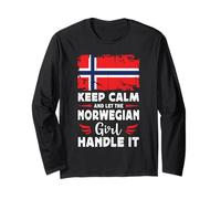 Let The Norwegian Girl Handle it Norway Flag Long Sleeve T-Shirt