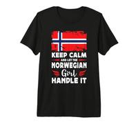 Let The Norwegian Girl Handle it Norway Flag Premium T-Shirt