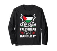 Let The Palestinian Girl Handle it Palestine Flag Long Sleeve T-Shirt