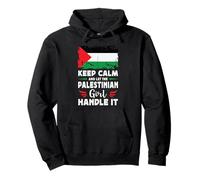 Let The Palestinian Girl Handle it Palestine Flag Pullover Hoodie