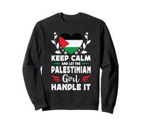 Let The Palestinian Girl Handle it Palestine Flag Sweatshirt