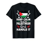 Let The Palestinian Girl Handle it Palestine Flag T-Shirt
