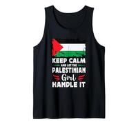 Let The Palestinian Girl Handle it Palestine Flag Tank Top