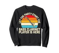 Let the Party Start the Bass Clarinet Player Is Here Retro Sweatshirt