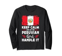 Let The Peruvian Girl Handle it Peru Flag Long Sleeve T-Shirt