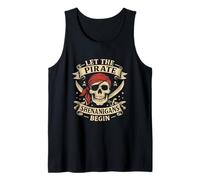 Let The Pirate Shenanigans Begin Halloween Skull Tank Top