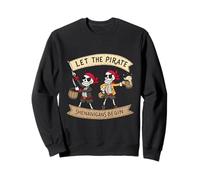 Let The Pirate Shenanigans Begin Party Halloween Skull Sweatshirt