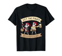 Let The Pirate Shenanigans Begin Party Halloween Skull T-Shirt