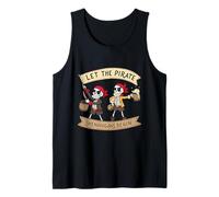 Let The Pirate Shenanigans Begin Party Halloween Skull Tank Top