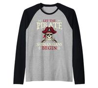 Let The Pirate Shenanigans Begin - Pirate Costume Buccaneer Raglan Baseball Tee