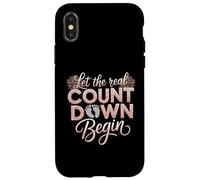 Let The Real Countdown Begin New Year Pregnancy Reveal Women Case for iPhone X/XS
