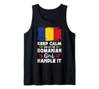 Let The Romanian Girl Handle it Romania Flag Tank Top