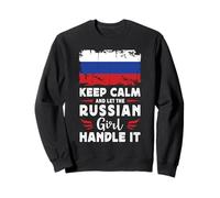Let The Russian Girl Handle it Russia Flag Sweatshirt