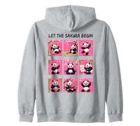 Let The Sakura Begin Panda Cherry Blossom Zip Hoodie