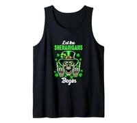 Let The Shenanigan Begin Patrick's Day Skull Rock Hands Tank Top