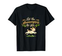 Let The Shenanigans be-Gin Cute Goat Pun Design T-Shirt