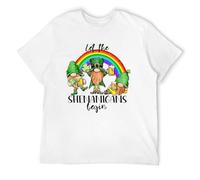 Let The Shenanigans Begin-1 Mens Graphic T Shirts Vintage Soft Ring-Spun Cotton Cool Novelty Tees Casual Streetwear Top