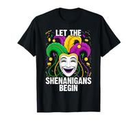 Let The Shenanigans Begin Funny Masquerade Mardi Gras T-Shirt