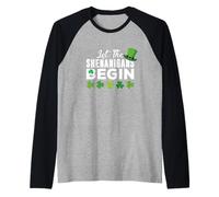 Let The Shenanigans Begin Funny St Patricks Day Irish Group Raglan Baseball Tee