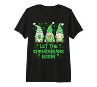 Let The Shenanigans Begin Irish Gnomes - St Patrick's Day Premium T-Shirt