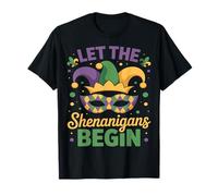 Let The Shenanigans Begin Mardi Gras 2025 Mask Party Family T-Shirt