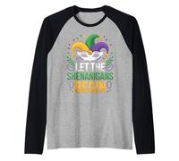 Let The Shenanigans Begin Mardi Gras Party Fun Celebration Raglan Baseball Tee