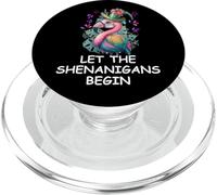 Let the Shenanigans Begin St Patricks Flamingo Mardi Gras PopSockets PopGrip for MagSafe