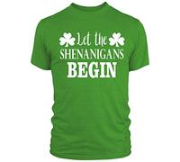 Let The Shenanigans Begin T-Shirt Mens Novelty Fun Funny St Patricks Day Celebration Outfit Group Party