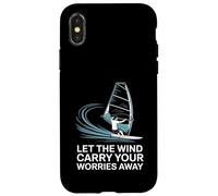 Let The Wind Carry Your Worries Away Windsurfing Case for iPhone X/XS