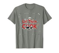 Let Them Cook Kitchen Wall Art for Culinary Enthusiasts T-Shirt, Men, Olive Heather, XXL
