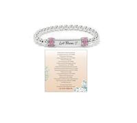 Let Them Dainty Diamond Beaded Stretch Bracelet,Self Worth Motivational Stainless Steel Engraving Bracelets Crystal Energy Chain Bracelet Friendship Bracelets Jewelry for Best Friend Women Men, One