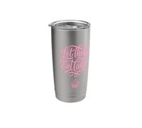 Let Them Eat Cake Cupcake Sweet Dessert Quote Stainless Steel Insulated Tumbler