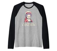 Let Them Eat Cement Concrete Meme Royalty Humor Cat Lovers Raglan Baseball Tee