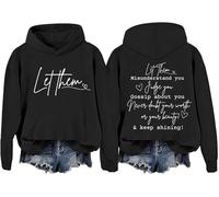 Let Them Hoodie, Let Them Sweatshirt for Women, Let Them Shirt, Mental Health Shirt Black